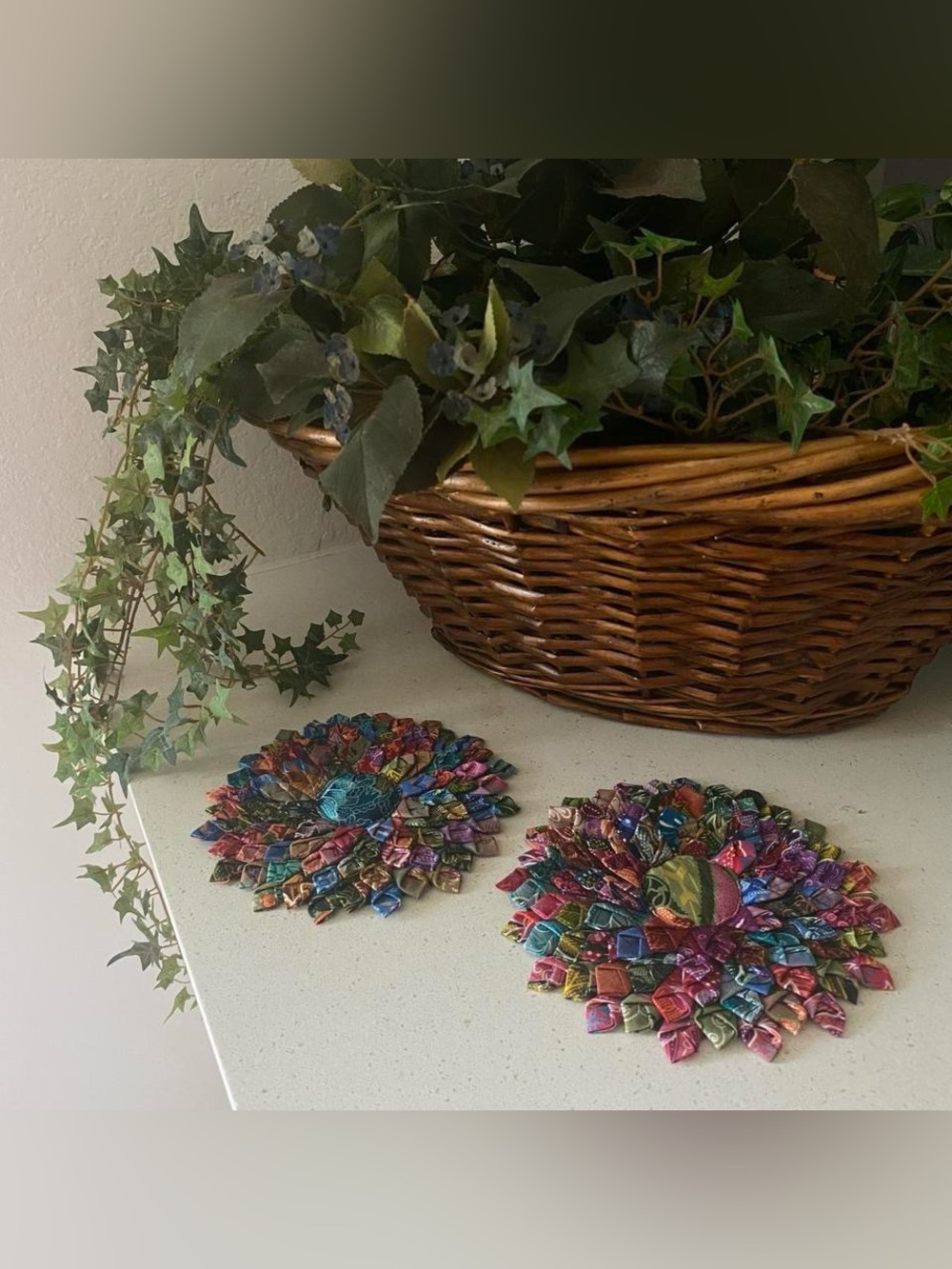 Handmade Yoyo Mats Pair